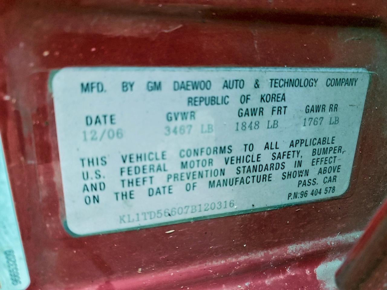 Chevrolet Aveo Base Image 10