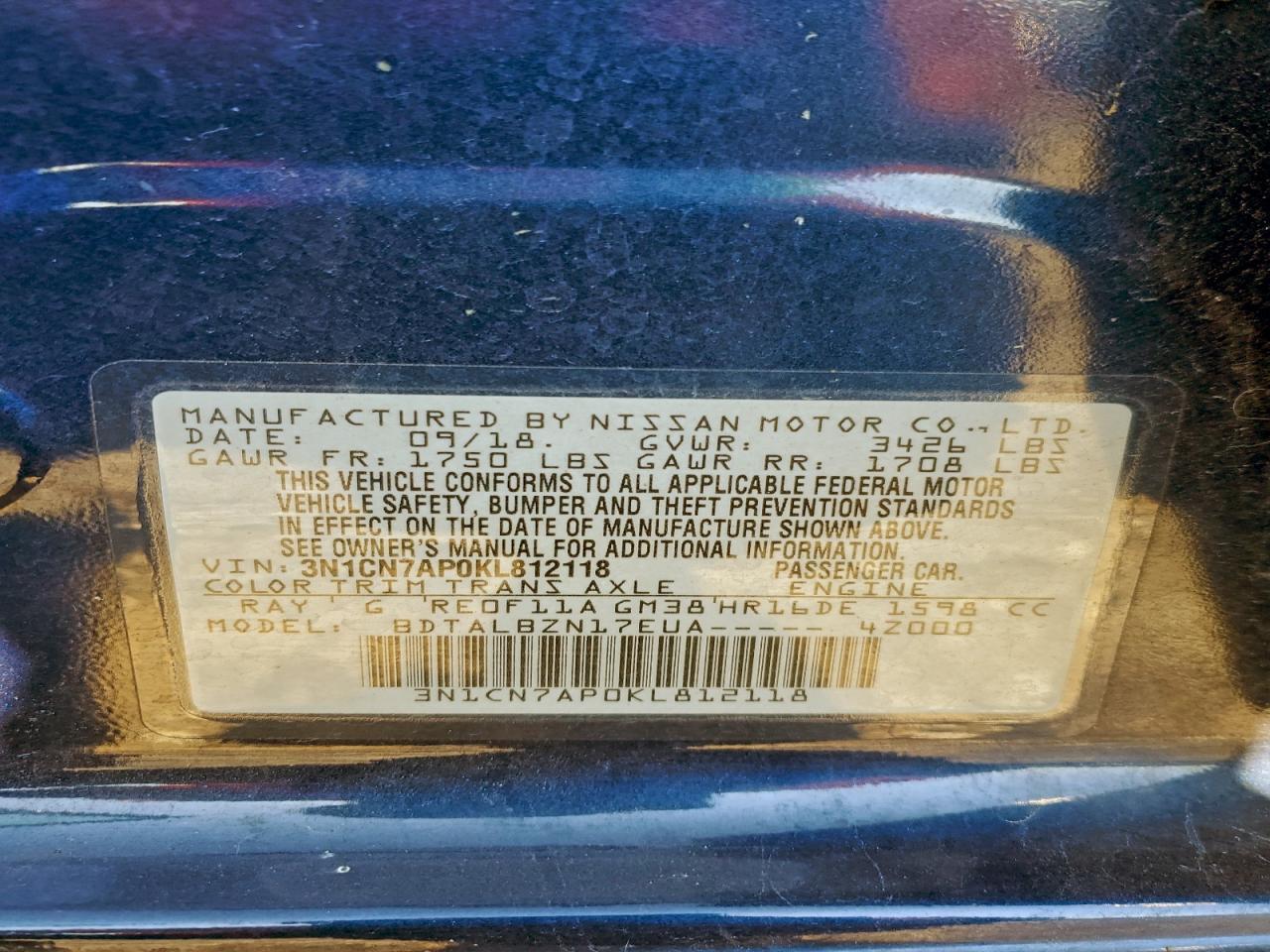 Nissan Versa S Image 2