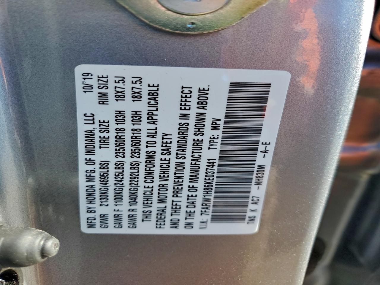 Honda Crv Exl Image 7